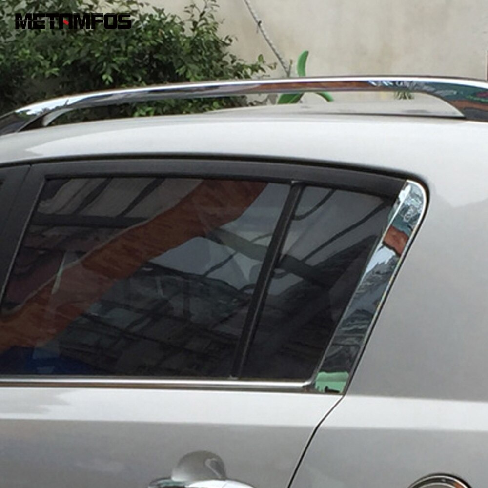 For kia sportage krom vindu c søyle deksel lister trim glass dekorasjon klistremerke eksteriør biltilbehør
