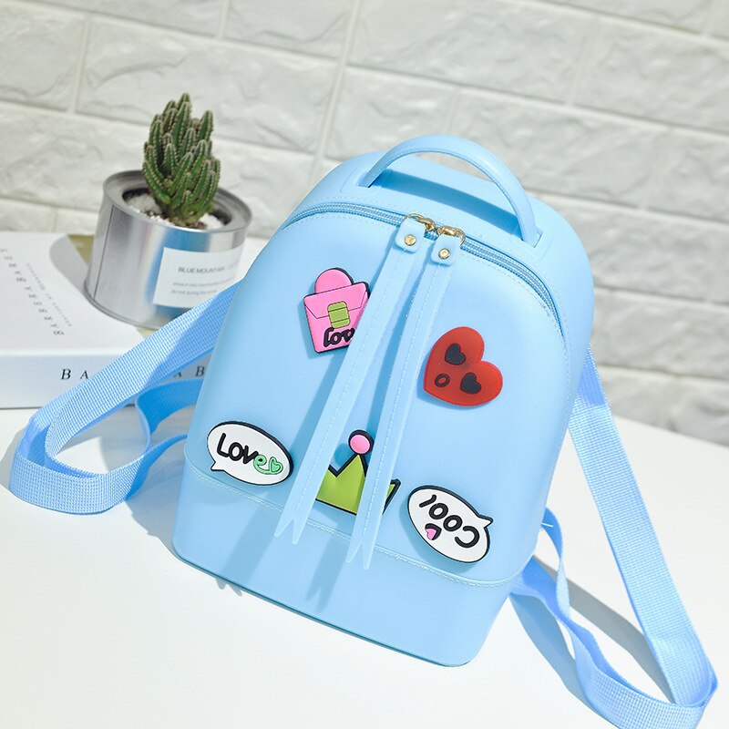 Schooltas voor meisjes jelly strandtas mochila escolar menina mochila infantil rugzakken voor adolescente meisjes bolsa feminina: Blauw