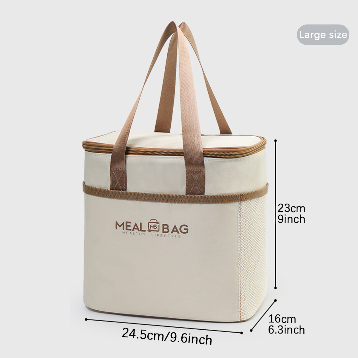 Portable lunch bag food insulated box Waterproof shoulder strap insulated box, hand-held lunch box bag, fresh aluminum DH: Blue