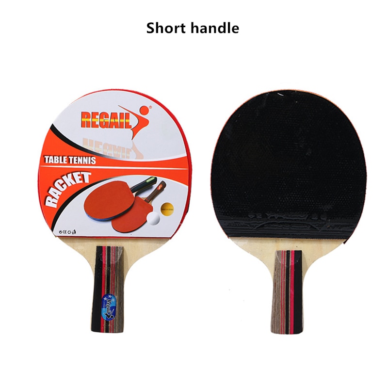 2Pcs Ping Pong Racket Table Tennis Paddle Bat Practice Set with 3Pcs Training Balls