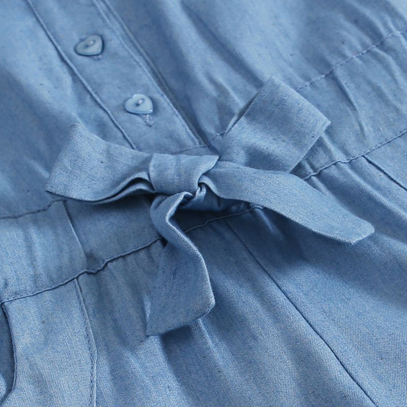 Nueva ropa de verano para niña, mono bonito y dulce, pantalones de tela vaquera lavada, mono, mono de tirantes, pantalones cortos de vaquero