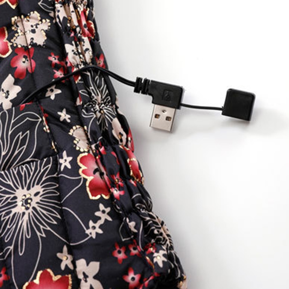 5 warm Electric heated vest intelligent heating jacket female vest heating woman Mountaineering vest usb heated outdoor clothes