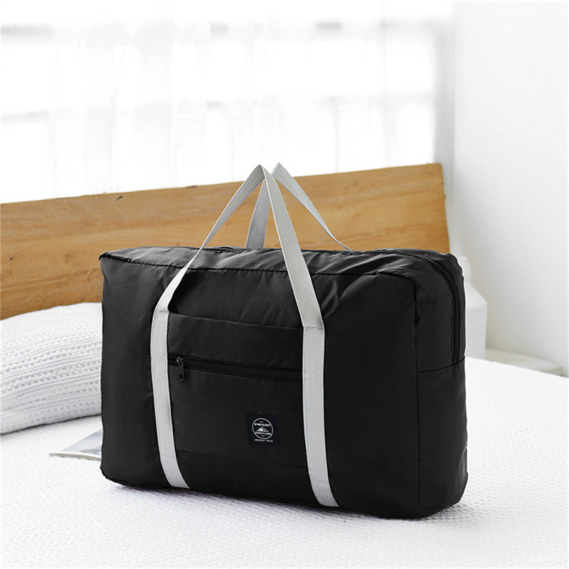 Portable Multi-function Bag Folding Travel Bags Nylon Waterproof Bag Large Capacity Hand Luggage Business Trip Traveling Bags: Clear