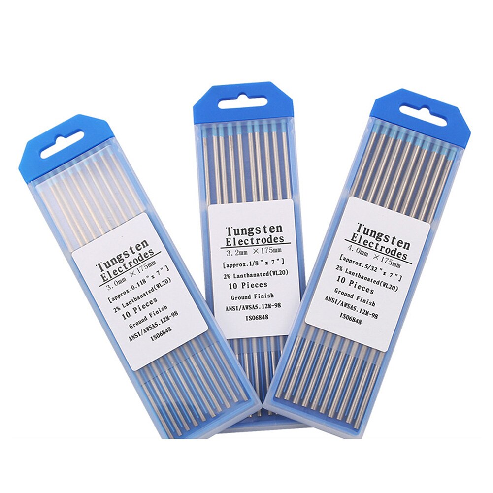 RIVERWELD Électrode de tungstène pour soudage TIG 2% lanthânisée WL20, Bouts bleu ciel, 2,4 mm x
