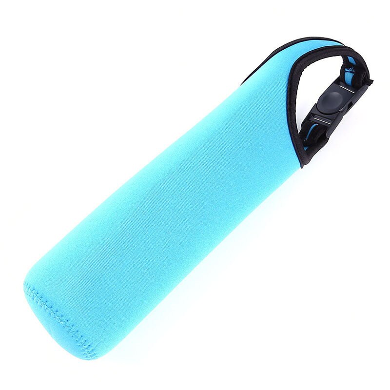 Funda para botellas portador de manga térmico aislamiento bolsas de botellas de agua paño termo taza bolsa: blue