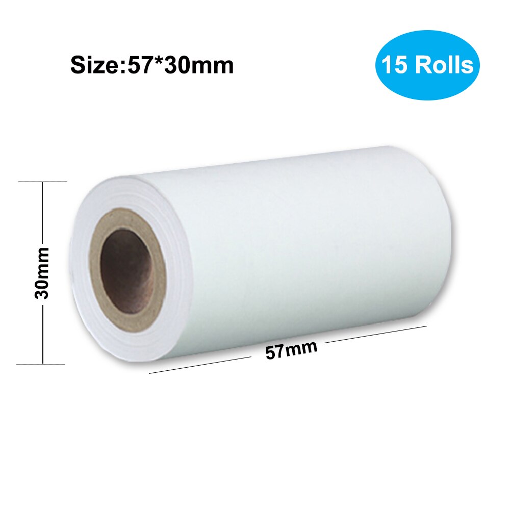 Neue Wireless Mini Bluetooth Drucker Tragbare Thermische Erhalt Rechnung Ticket Drucker Handy Android iOS PC POS Tasche Drucker: 15 Rolls labels