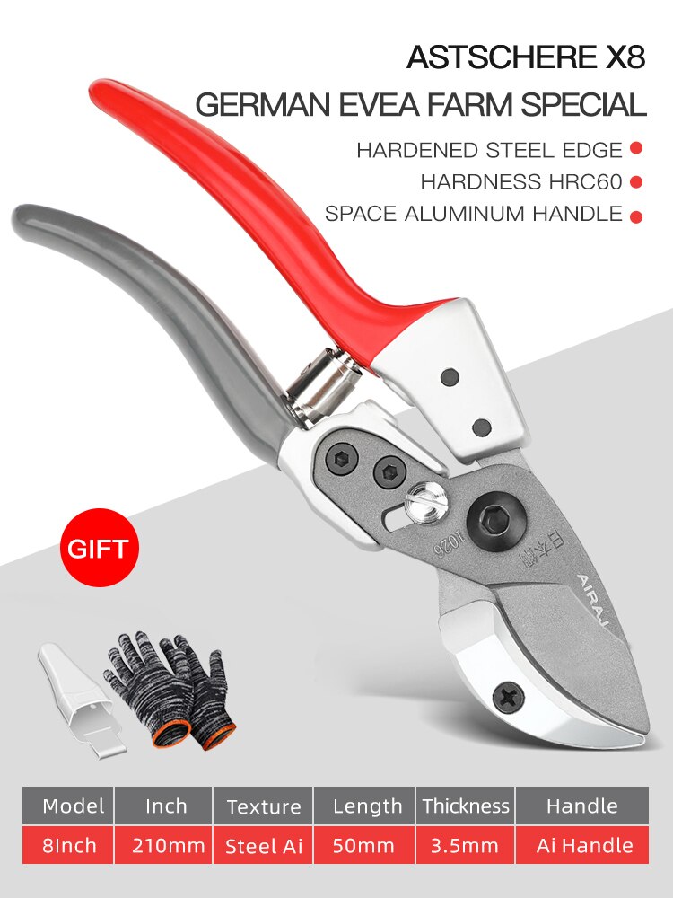 AIRAJ Pruners, Garden Pruners Tree Trimmers Bypass Pruning Shears Gardening Shears Clippers for Plants Gardening Cutter: Pruners 1026