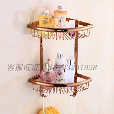 Rose Goud Koper Europese Stijl Bad Handdoekenrek Rose Goud Verdikte Handdoekenrek Badkamer Plank Badkamer Hardware Hanger Set