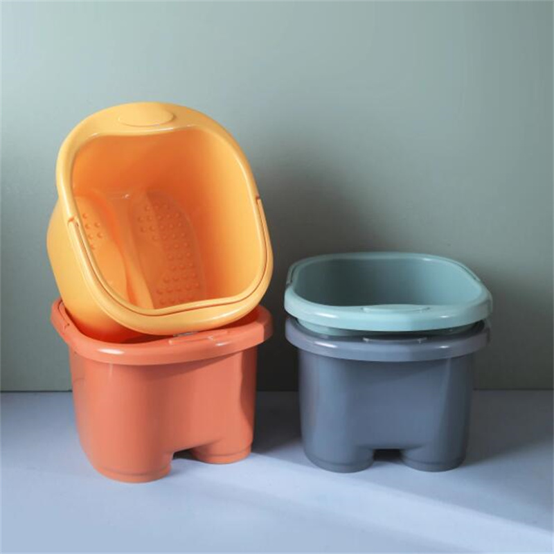 1pc Home Plastic Bucket Foot Bath Bucket Bathroom Foot Tub Wash Basin Laundry Buckets Home Portable Container with Handle