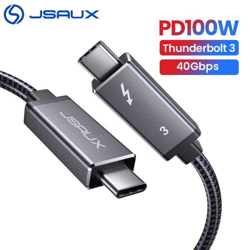 fulmine 3 cavo, Jsaux PD 100W 5A USB-C a USB-C 40Gbps 5K @ 60Hz tipo C a C USB ricarica rapida per Macbook pro dell HP centro 1m