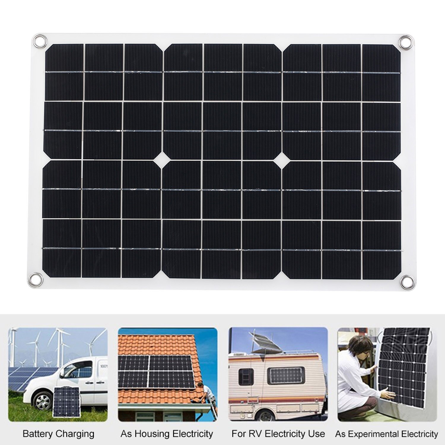 100W Solar Panel with 2 USB Interface Car Battery Charger Kits