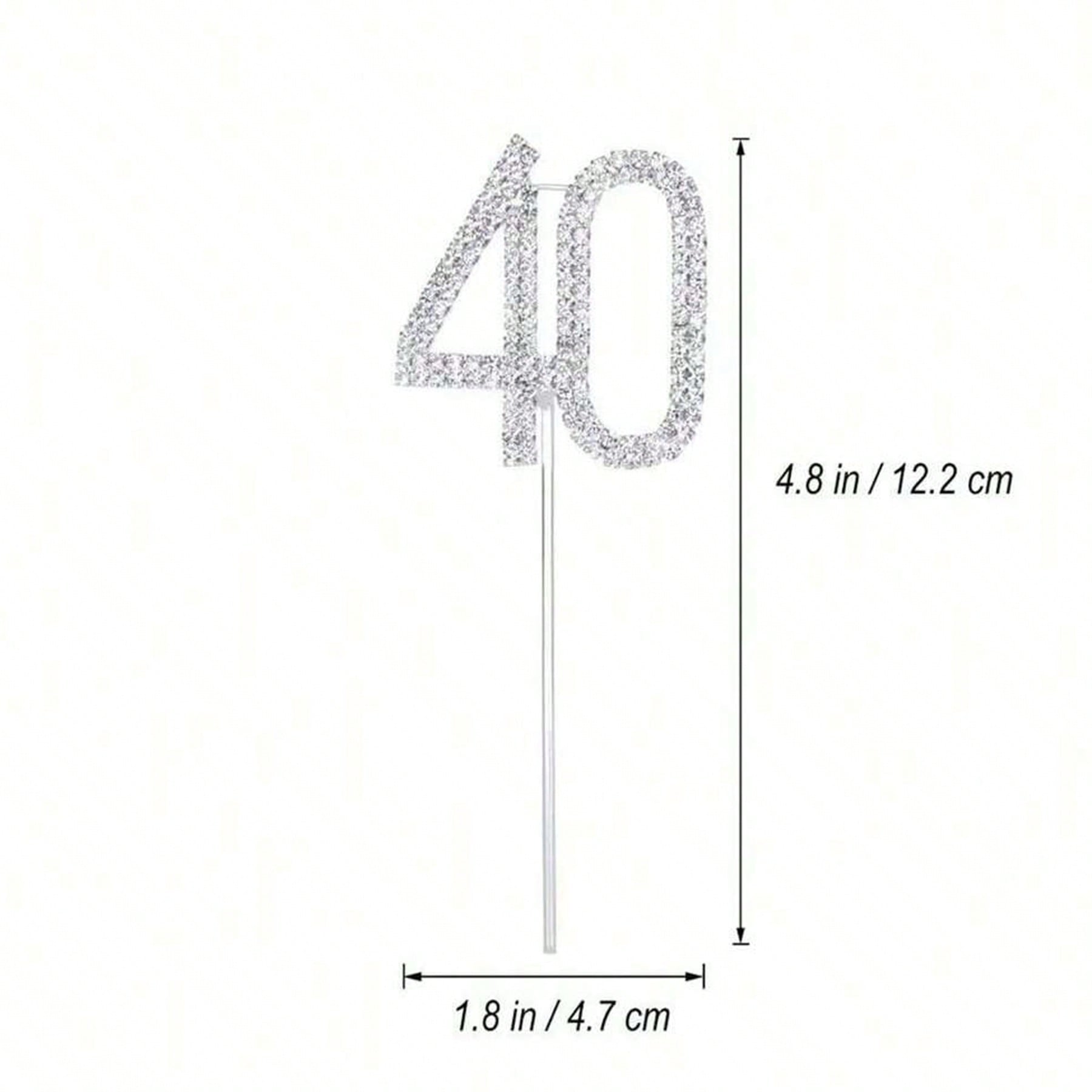 1szt Srebrny błyszczący cylinder na tort Numer 10 18 21 30 40 50 60 70 Diamentowy cylinder na tort na przyjęcie urodzinowe i rocznicowe Dekoracja tortu