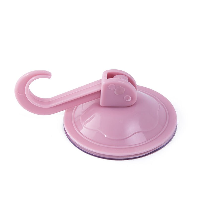 Ventosa para puerta de cocina, gancho con ventosa al vacío para colgar en la pared, de vidrio, sin perforaciones, U3, 2 uds.: Rosa