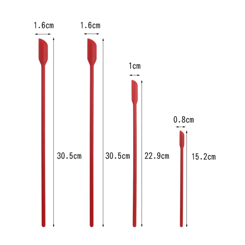 Petite spatule allongée en Silicone, Double tête, pour la cuisson des gâteaux, accessoires