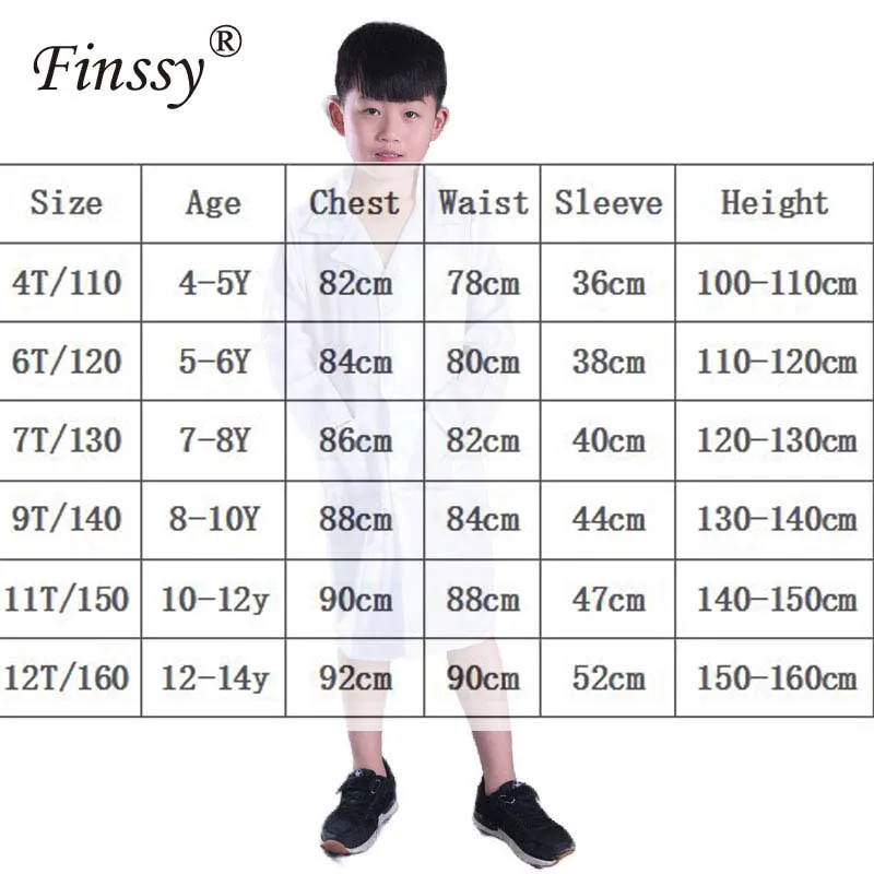 White Doctor Nurse Scientist Laboratory Long Sleeve Thin Coat Very Beautiful Costume For Boys Halloween Cosplay Costumes