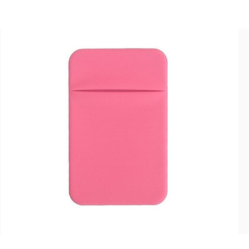 Verwijderbare Stick-on Universele Case Slanke Pocket Credit Mini Pouch Kaarthouder Lijm Portemonnee Telefoon Terug Sticker Case Portemonnee: Rose Rood