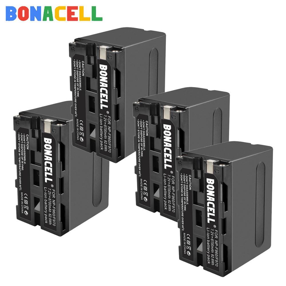 Bonacell NP-F960 Camera Battery - 7.2V 8700mAh Li-ion Rechargeable for Sony Cameras