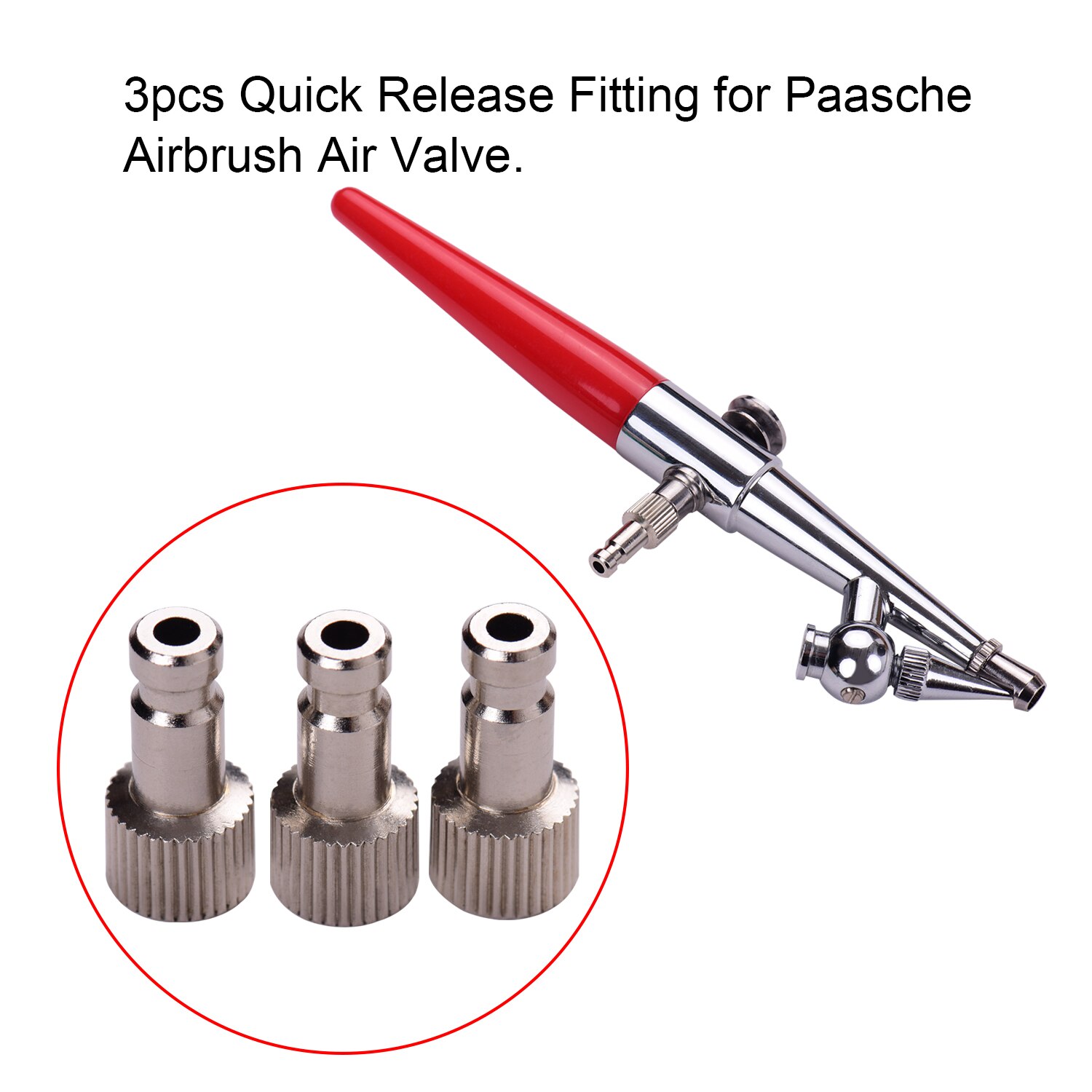 Raccord de déconnexion rapide pour aérographe, 3 pièces, raccord mâle, BSP femelle de 1/4 pouces, Compatible avec l&#39;aérographe