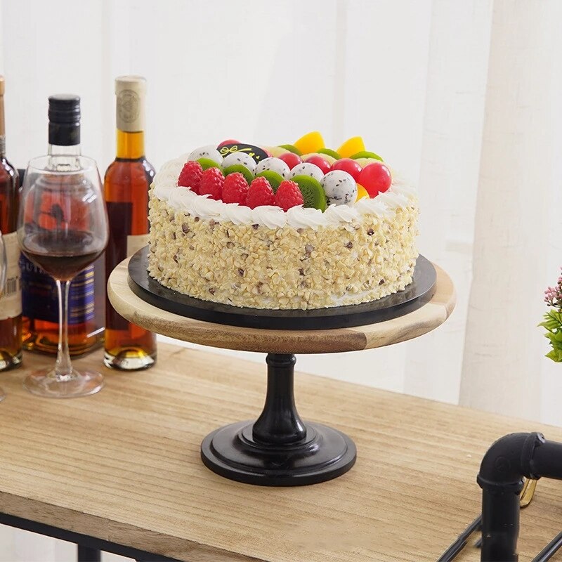 Cake Opslag Houten Cake Pan Platen Europese Stijl Bruiloft Schieten Props Massief Houten Pallet Dessert Cake Stand Trays