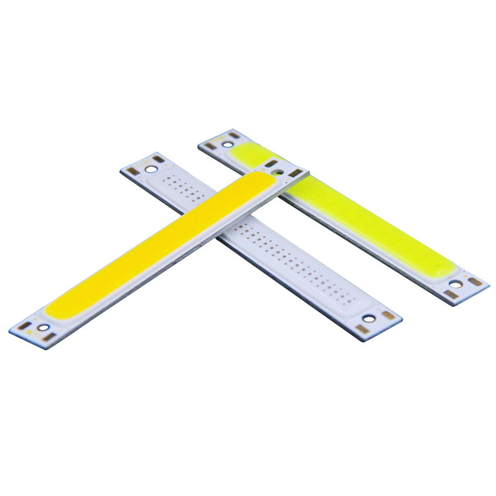 60x8mm 2V 3V bombilla LED COB tira 3,7 V Chip a bordo blanco frío cálido Color azul rojo 1W 3W luces LED COB lámpara de trabajo