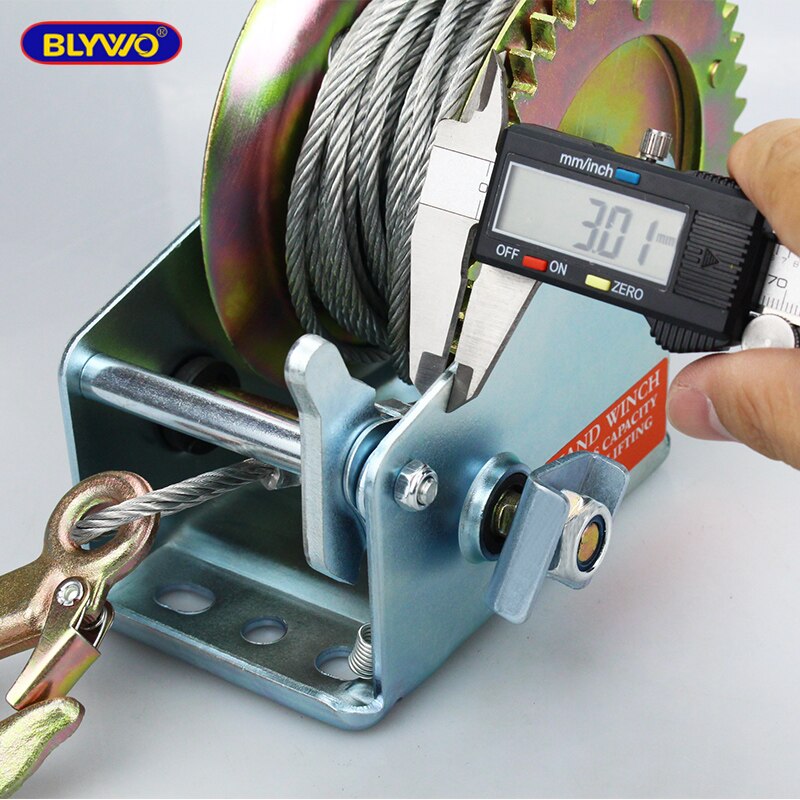 540kg 10M Wire Rope Hand Winch Manual Winch 1200LB Gear winch car parts auto towing tow tools