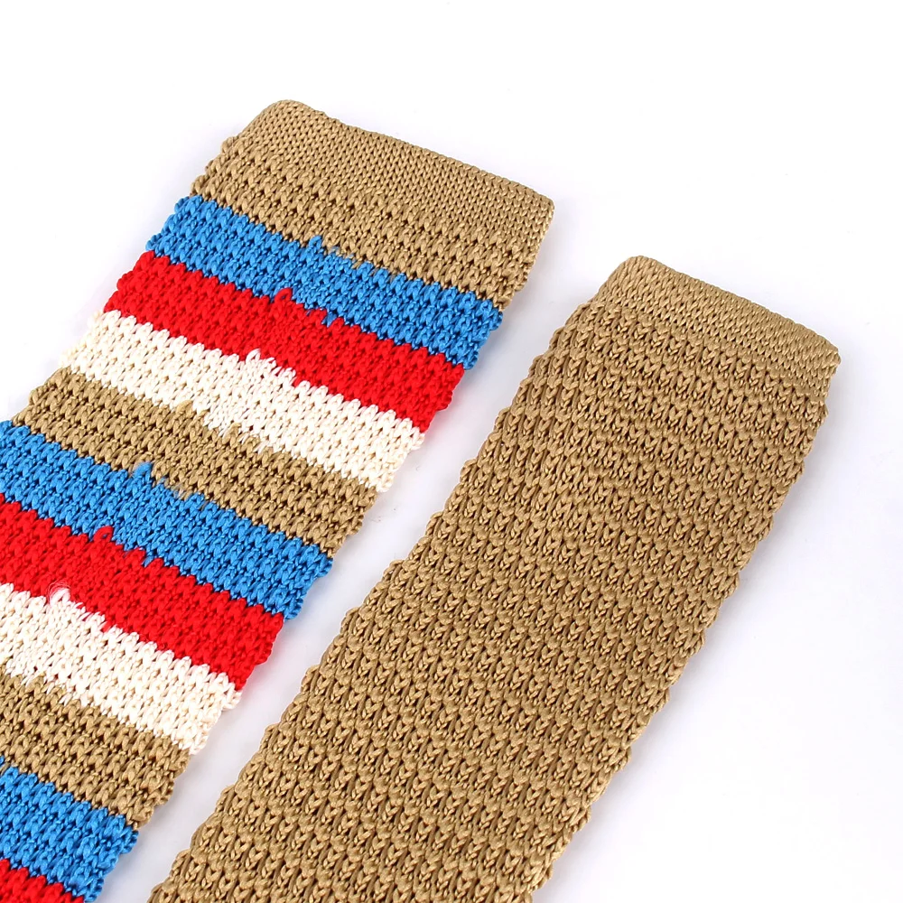 Knit Neck Ties For Men Women Skinny Tie Casual Striped Ties Boy Girls Knitted Necktie Groom Slim Neckties For Wedding