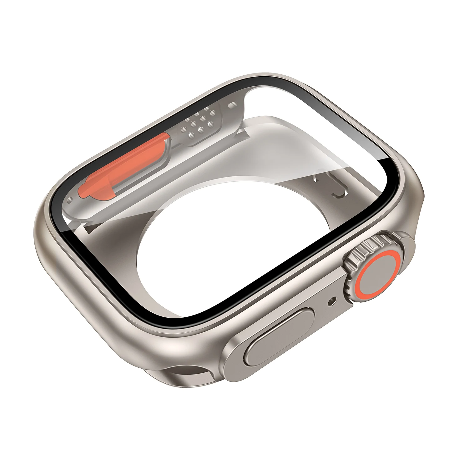 Screen Protector Cover for Apple Watch 45mm 44mm 40mm 41mm Hard PC Front Rear Bumper Case iwatch 9 8 7 SE 6 5 4 Change To Ultra