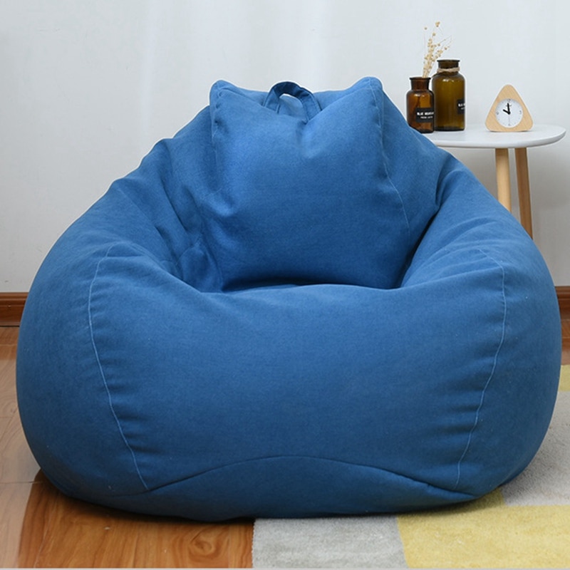Store små dovne sofaer dækker stole uden fyldstof linned klud lænestol sæde sækkestol puff puff sofa tatami stue: Bll