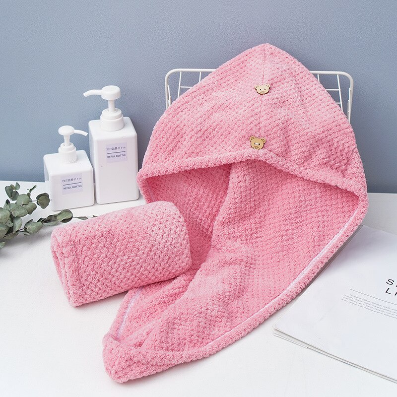 Vrouwen badkamer microvezel handdoek voor het haar, snel drogende handdoek, snel drogende handdoek, haarmagie drogende tulband: 04