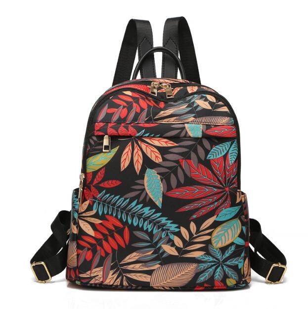 Chuwanglin impression sac à dos étanche femmes sac à dos cartable pour adolescentes sacs à dos décontracté quotidien sacs durables A60103: Leaves
