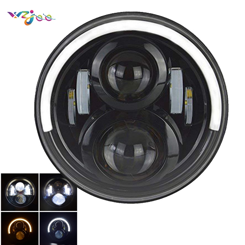 7"Round Motorcycle Headlight LED High Low Beam Lamp for BMW R1200 R Nine T Motorcycle