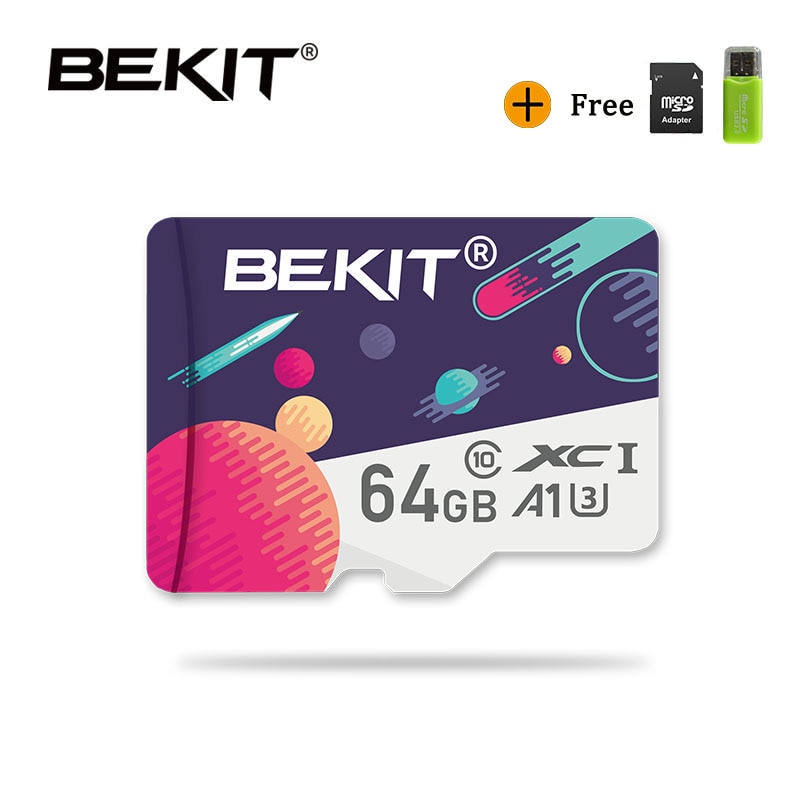 Bekit Micro SD card TF card 128gb 32gb 64gb 256gb A1 Class10 80Mb/s flash microsd card memory card for samrtphone and table PC