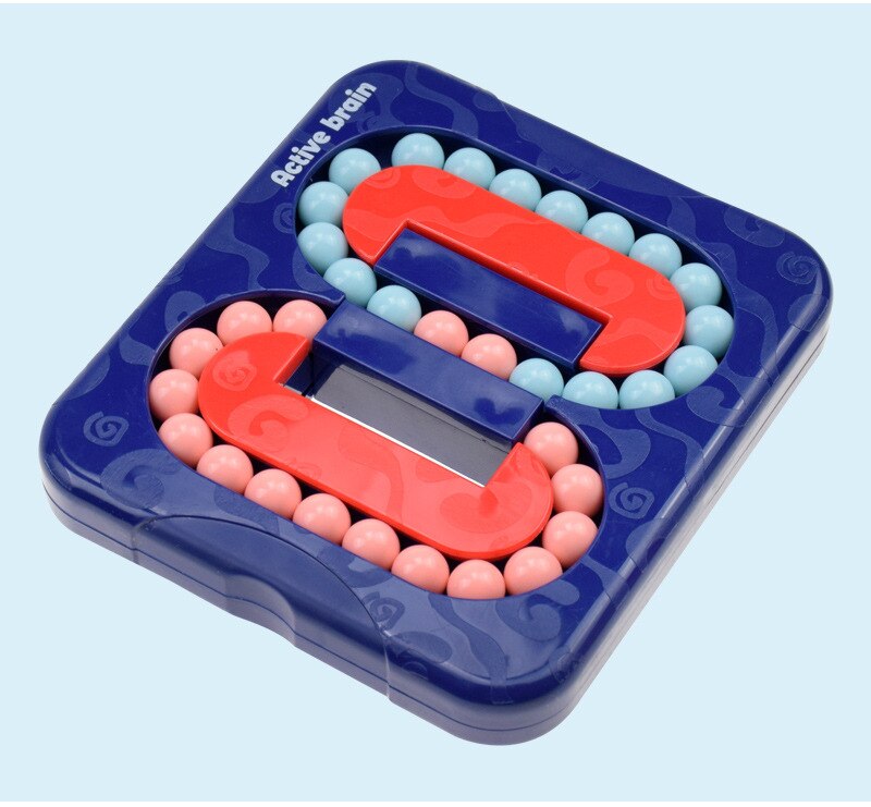 1pc 2 Colors Children&#39;s Fun Classic IQ Wood Game Mind Brain Game Teaser Beads Wooden Puzzle Early Education For Baby Kids