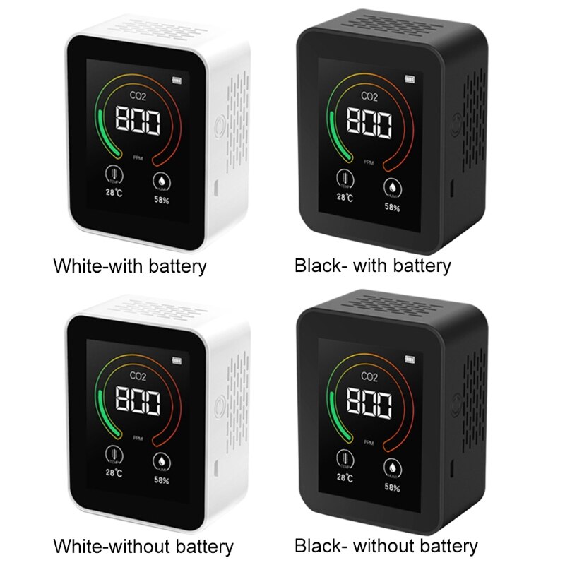 Portable Rechargeable CO2 Detector Air Monitor 400-5000 PPM Sensor Carbon Dioxide Meter 400-5000 PPM Tester