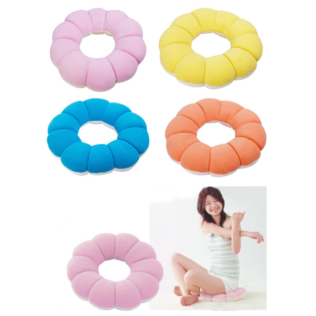 Donut Ring Cervical Neck Pillow Outdoor Sports Car Decoration Travel Twist Flower Shape Pillow