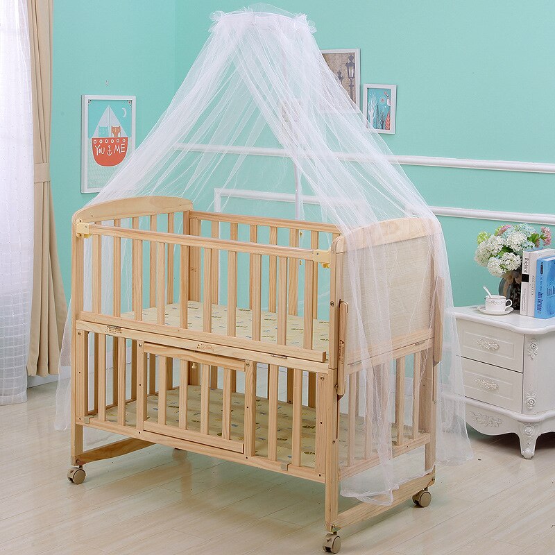 Myggnett til baby sommer babyseng nett krybbenett myggnett spedbarn kalesje rund seng baldakin til barneseng