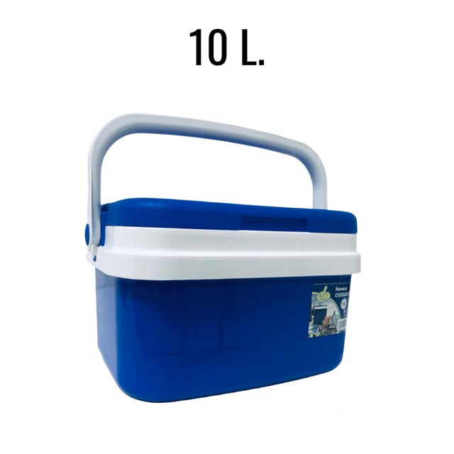 KROWN - Nevera Portátil Térmica, Azul y Blanco, Polipropileno, Ideal Para Actividades al Aire Libre en el Jardín, Camping, Barbacoas, Pícnic, Playa. Capacidad - 10 Litros / 16 Litros / 25 Litros / 32 Litros: Nevera 10L Azul