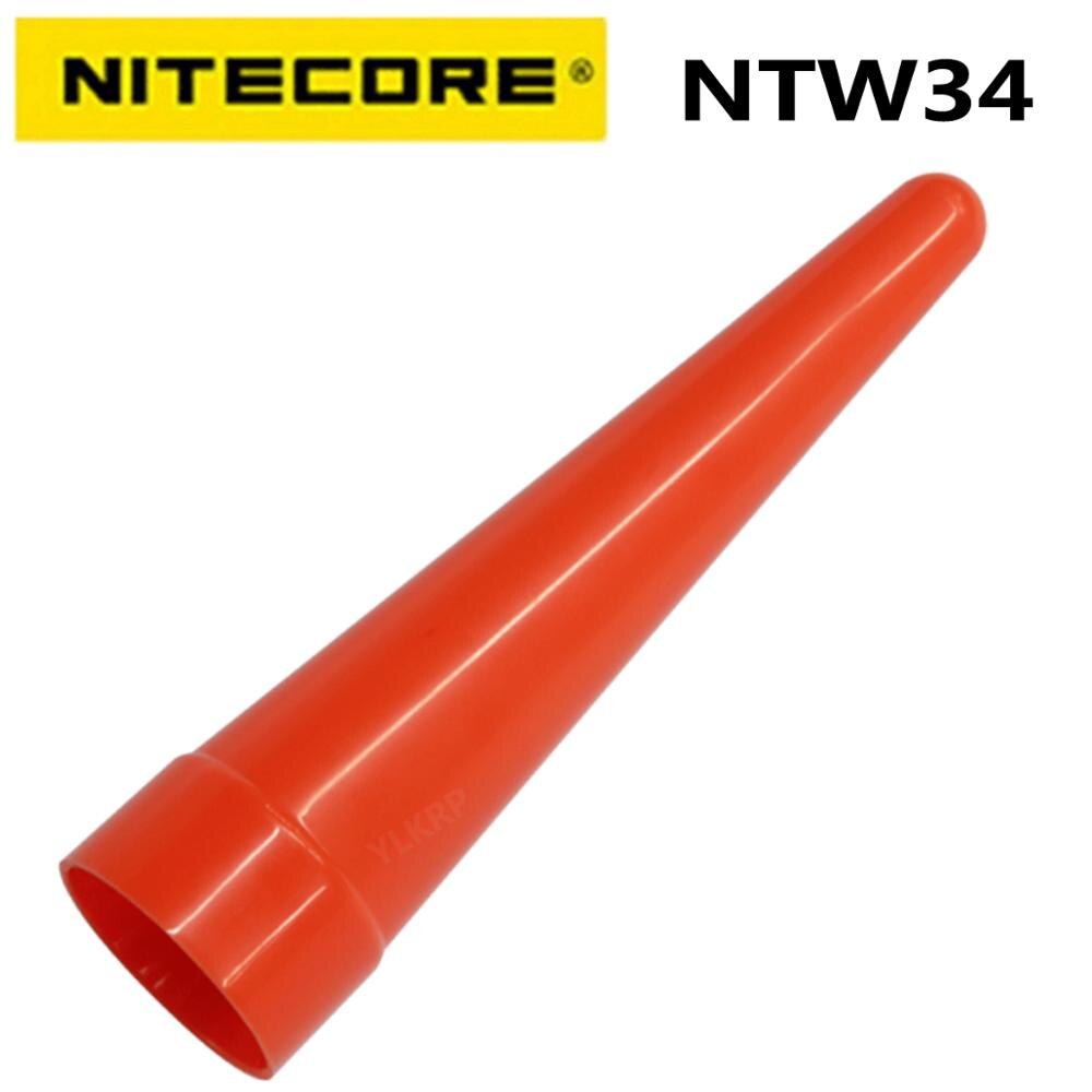 Nitecore NTW34 Led Flashlight Diffuser Traffic Wand Red Tip Cone For MT26 MT25 EC25 Lanterna With Head Of 34mm