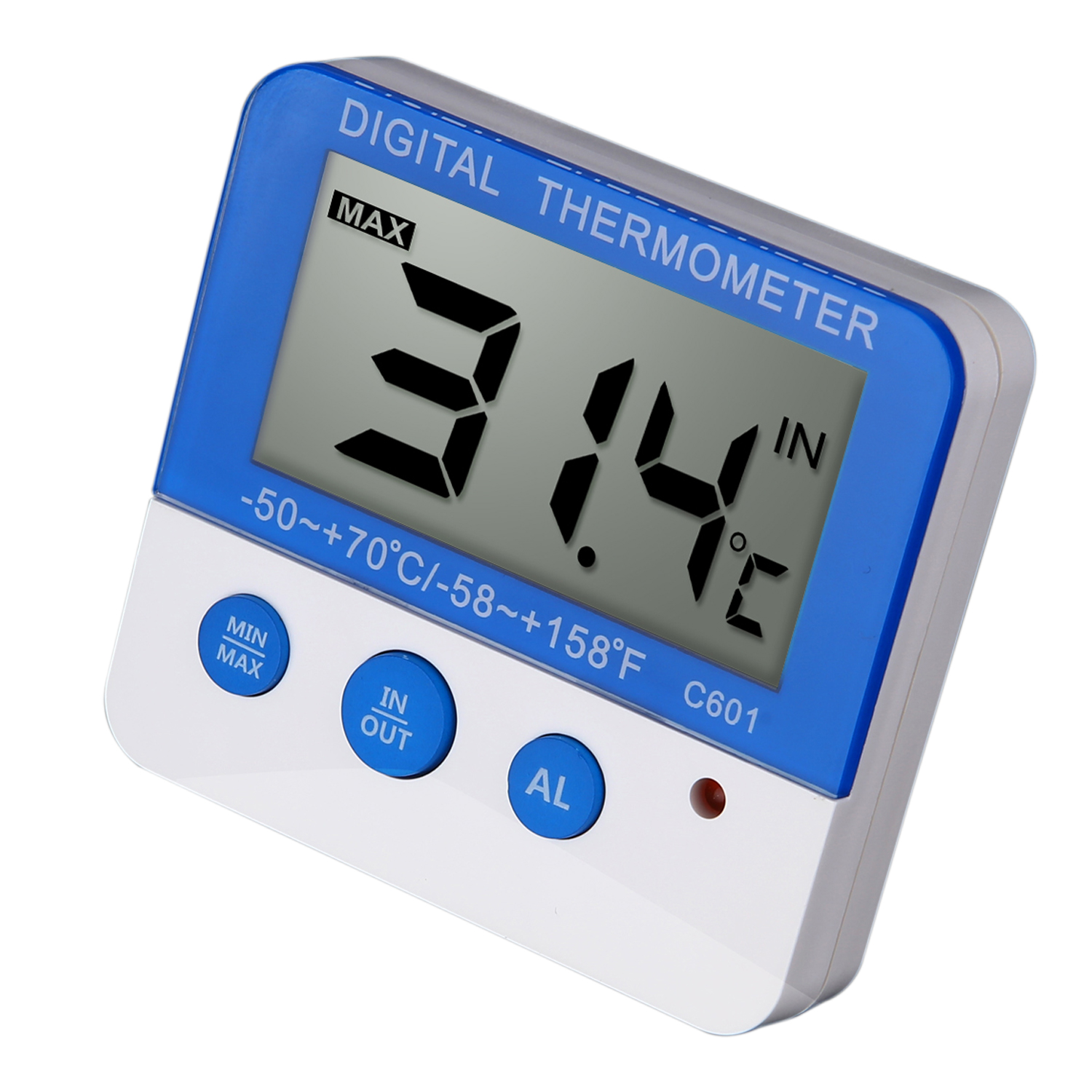 Digitales Kühlschrankthermometer mit Alarm und maximaler Min. Temperatur. Leicht ablesbares LCD-Display. Digitales Kühlschrank-Gefrierschrank-Thermometer