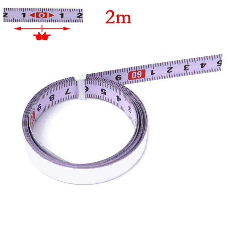 1/2/5M Sticky Scale Ruler Adhesive Miter Saw Track Tape With Glue Mechanical Scale Middle Scale Tape Measurements: F