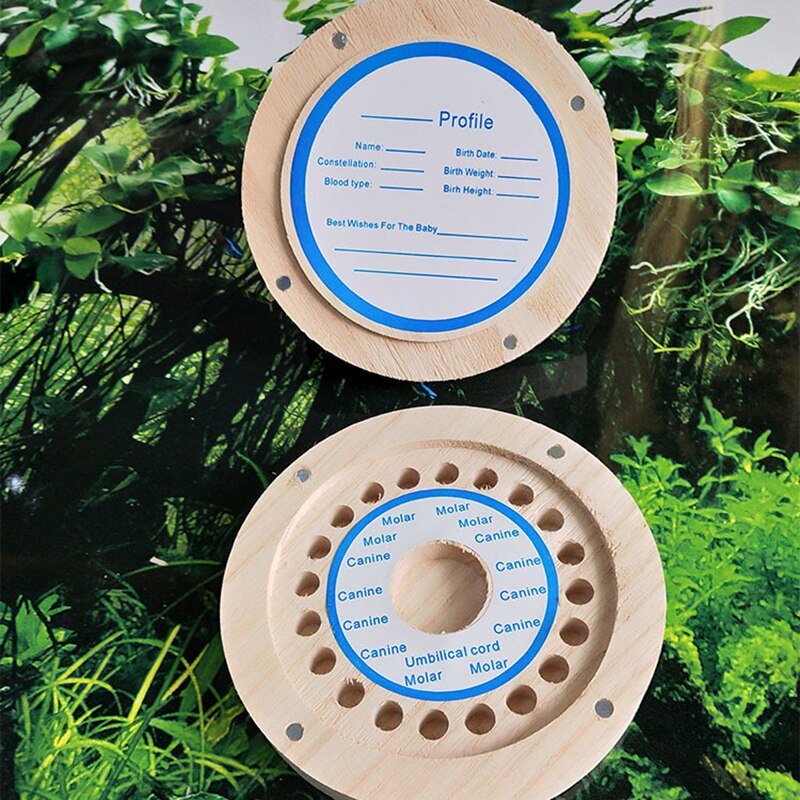 Wooden Kids Deciduous Teeth Box Children's Souvenir Tools Cartoon Baby Deciduous Teeth Box Kids Tooth Storage Boxes