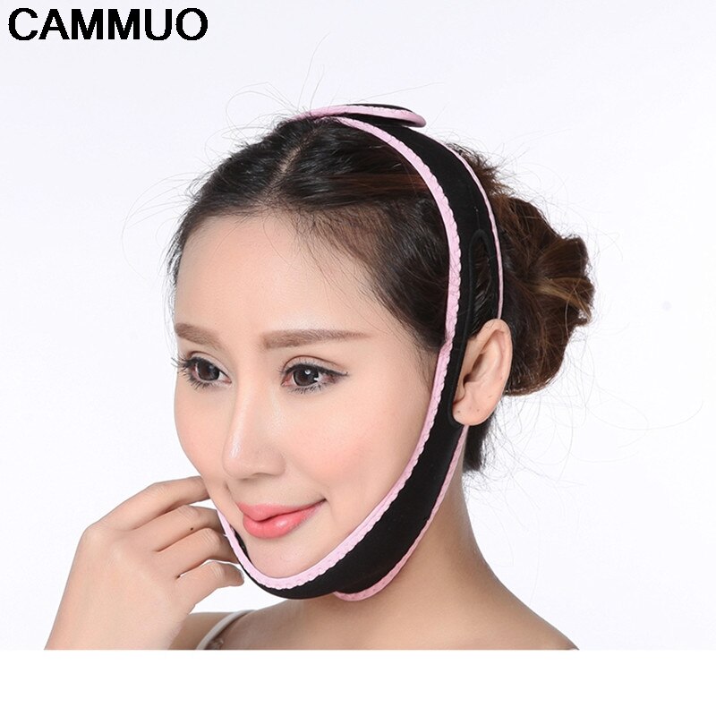 V Shaping Face Lifting Chin Strap Band 360 Physical Facial Neck Slimming Bandage Lift Up Mask Beauty Face Thin Belt: black