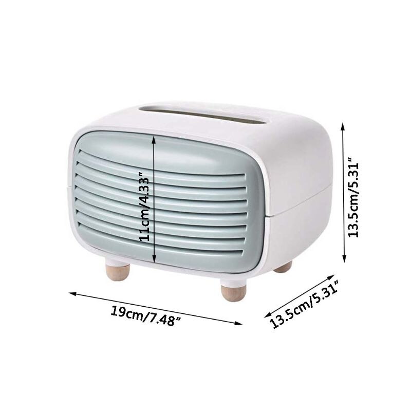 Vintage Radio Facial Tissue Box Cover Napkin Holder Organizer Paper Towel Dispenser Container for Bathroom Car Office Home Decor