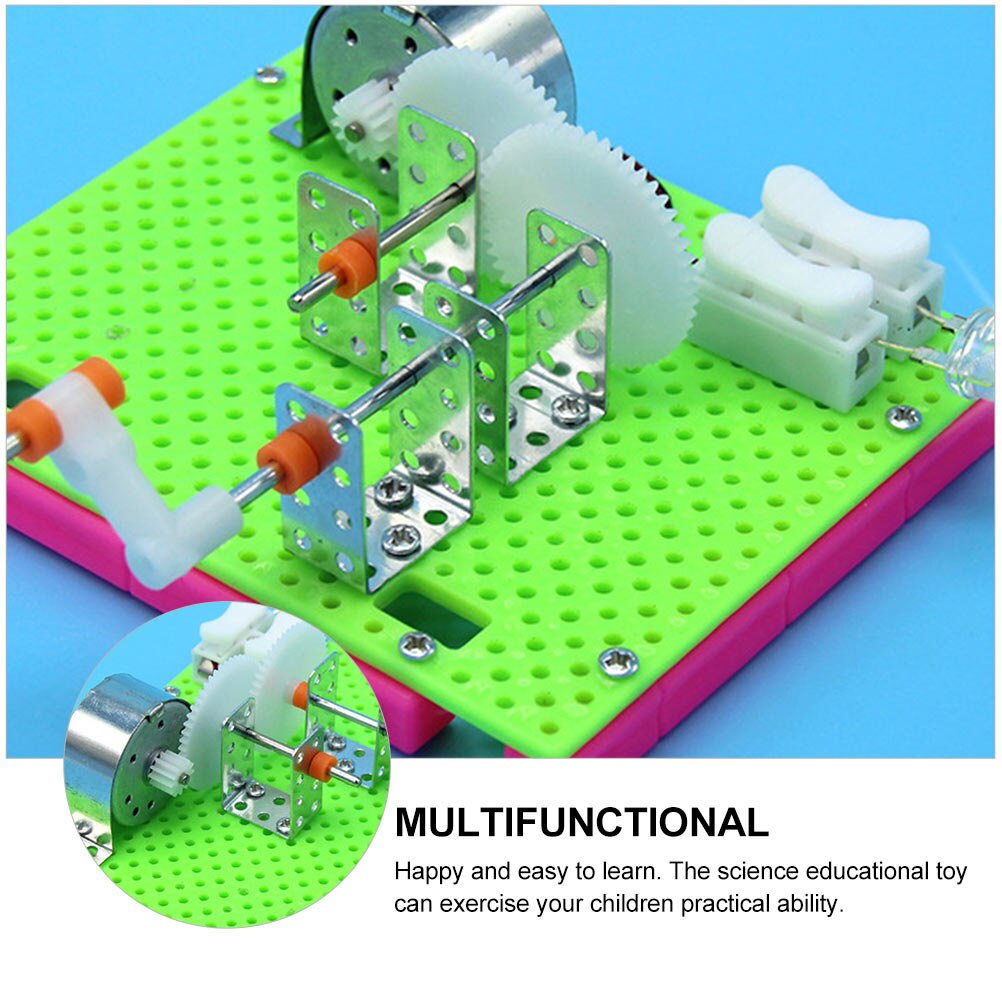 1 Juego de generador de electricidad Manual DIY, modelo educativo de enseñanza