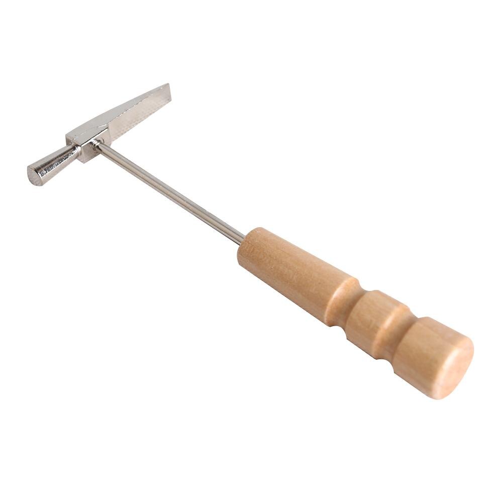 145x60x20mm Durable Kalimba Tuning Hammer Holzgriff Metall Tragbare Tuning Hammer für Alle Größe Daumen klavier Silber Gelb: Default Title