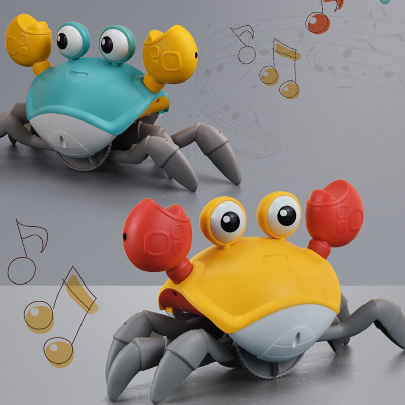 Juguetes para gatear con luz y música para bebé, cangrejo con Sensor de obstáculos para jugar, aprender a caminar, venta de PR