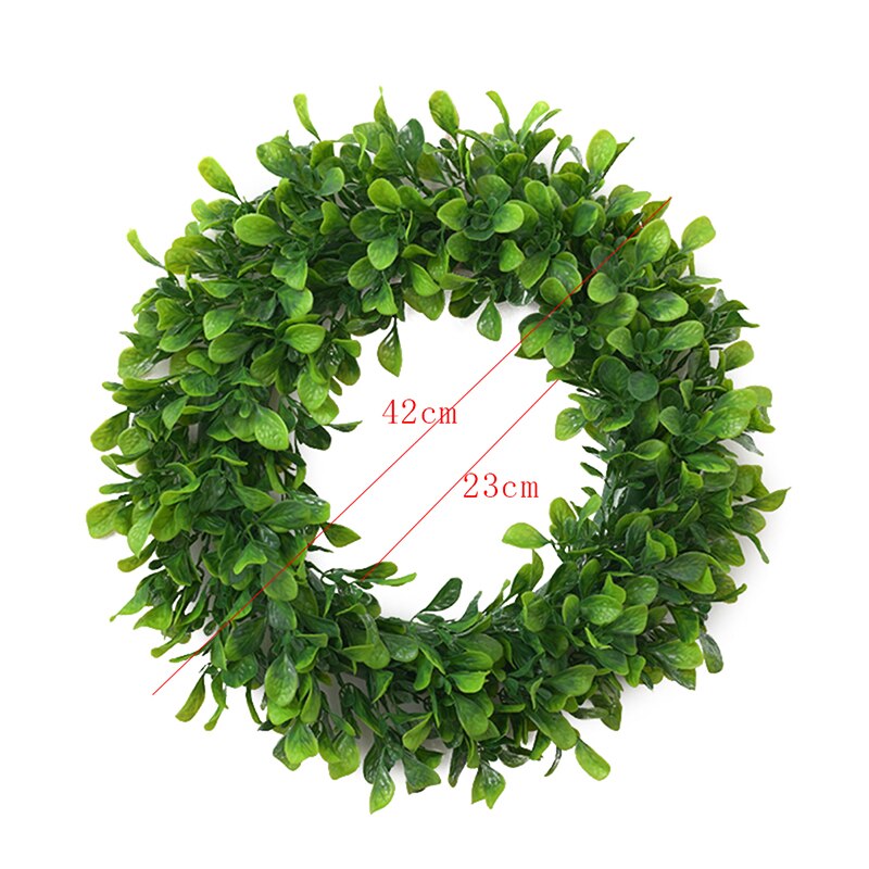 Artificial Green Plant Garland Simulation Green Plant Garland Home Office Decoration Eucalyptus Leaf Wreath 42cm Home Decor