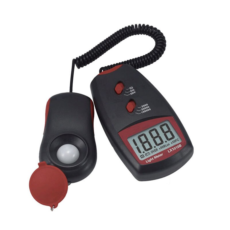 Digitale verlichtingsmeter Lichtmeter, Lx1010b Handheld Digital Illuminance Meter Digitale Lux Meter met Lcd Display 1-50000 LUX voor fotografie Kweekplanten Helderheidsmeting(1