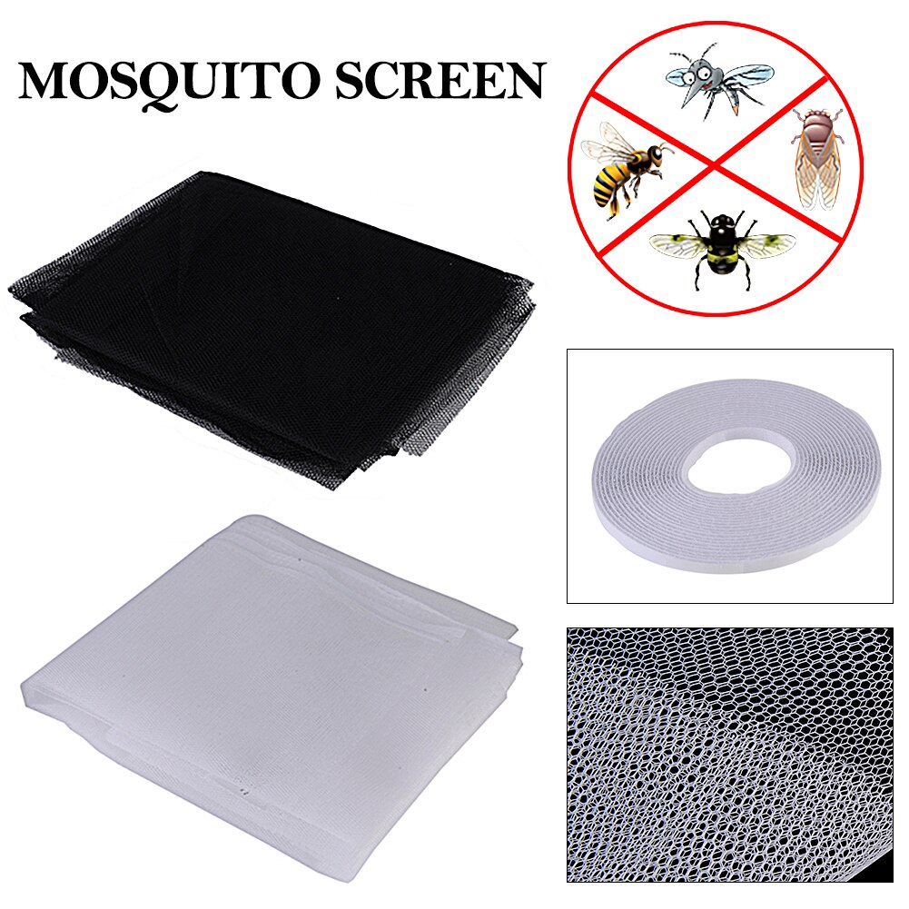 DIY Insect Fly Door Screen Curtain Protector Anti Mosquito Door Window Net Flyscreen Mesh Screen Sticky Tape Magnetic: A