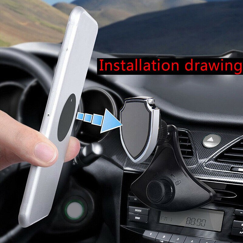 Soporte giratorio para coche con ranura para CD, soporte magnético para teléfono, Accesorios para teléfono móvil PR